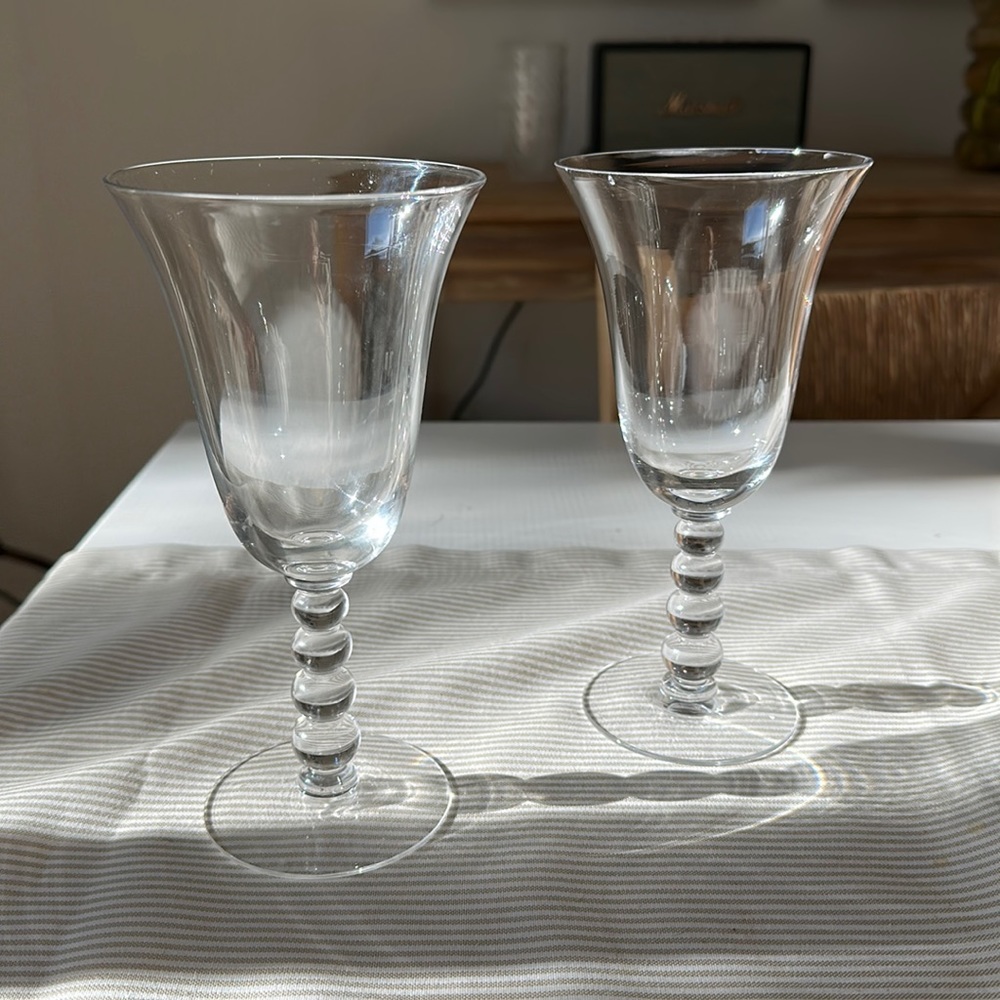 Vintage Wine Glasses, set of 2
